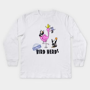 Certified Bird Nerd! Kids Long Sleeve T-Shirt